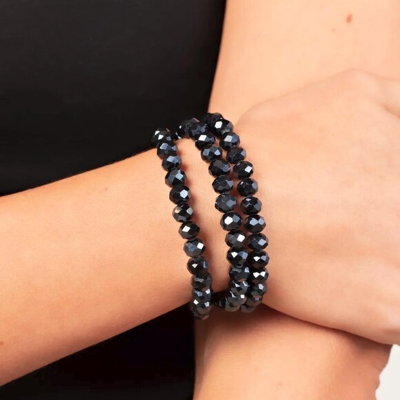 Paparazzi Jewelry Accessories - Supernova Sultry - Blue Bracelet - Vintage - Picture 1 of 4